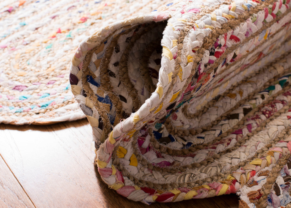 Safavieh Cape Cod Collection CAP208 Rug, Ivory/Multi, 6' Square