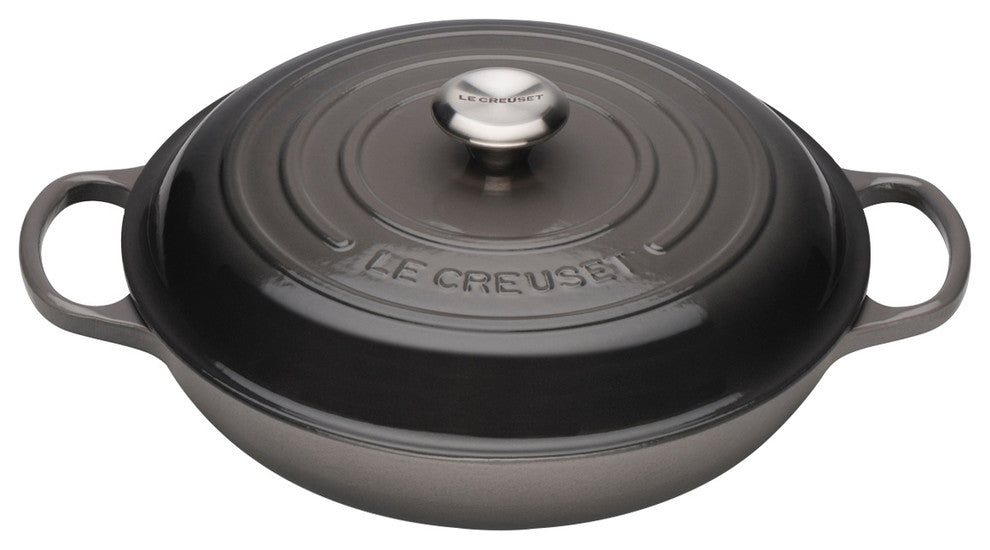 Le Creuset Signature Shallow Casserole, 30 cm, Flint