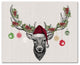 Christmas Deer Antler Ornaments 16x20 Canvas Wall Art