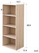 Classic Natural 4 Shelve Storage Bookcase