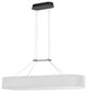 White Modern Pendant With Matte Black Metal