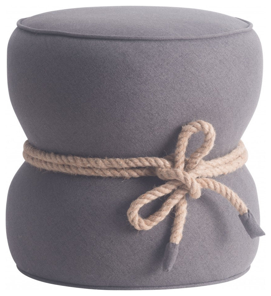Gray Cinch Ottoman