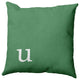 16"x16" Modern Monogram Decorative Throw Pillow, Sage