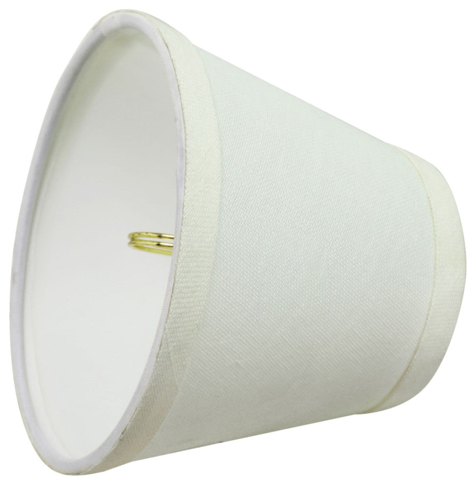 32060-5 Small Hardback Empire  Chandelier Clip On Lamp Shade White 3"x5"x4"