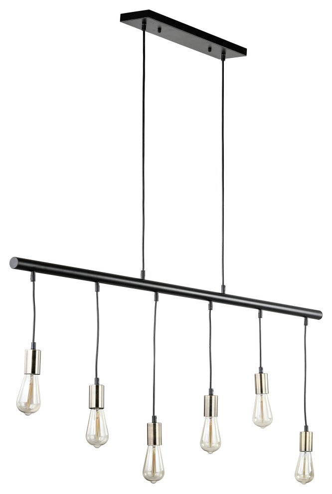 WAREHOUSE OF TIFFANY'S P-17104L Ankica 3.94 in. 6-Light Indoor Black Finish