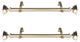 Myla 1" Diameter Side Curtain Rod 12-20" Long, Set of 2, Light Gold