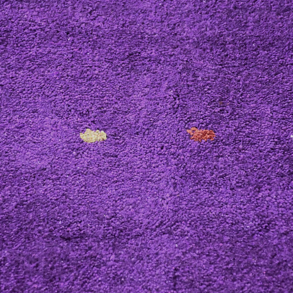 HAND KNOTTED LOOM SILK ECO-FRIENDLY AREA RUG-6'x9',Rectangle,Purple,Contemporary