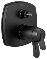 Delta 17 ThermoIntergrtd Diverter Trim, 3F Diverter No Handle Matte Black