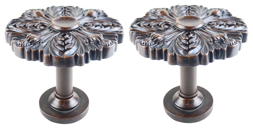 Urbanest Set of 2 Large Eve Drapery Medallion Holdback, Mahogany