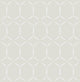 Fusion Geometric  Wallpaper, White on Taupe, Sample