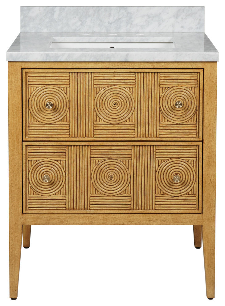 Santos 28" Sea Sand Vanity with Rectangular Undermount Sink