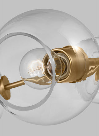 Codyn Five Light Large Chandelier, Satin Brass