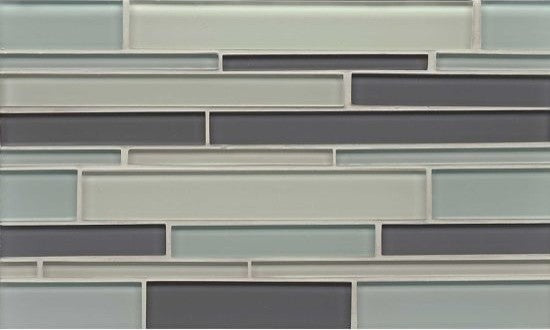 6.25"x16" Hamptons Random Interlocking Glass Blend, Montauk