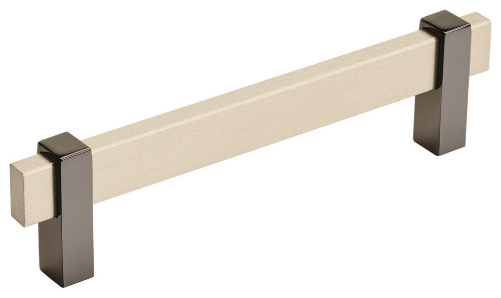 Mulino 5-1/16" Centers Silver Champagne/Black Nickel Pull