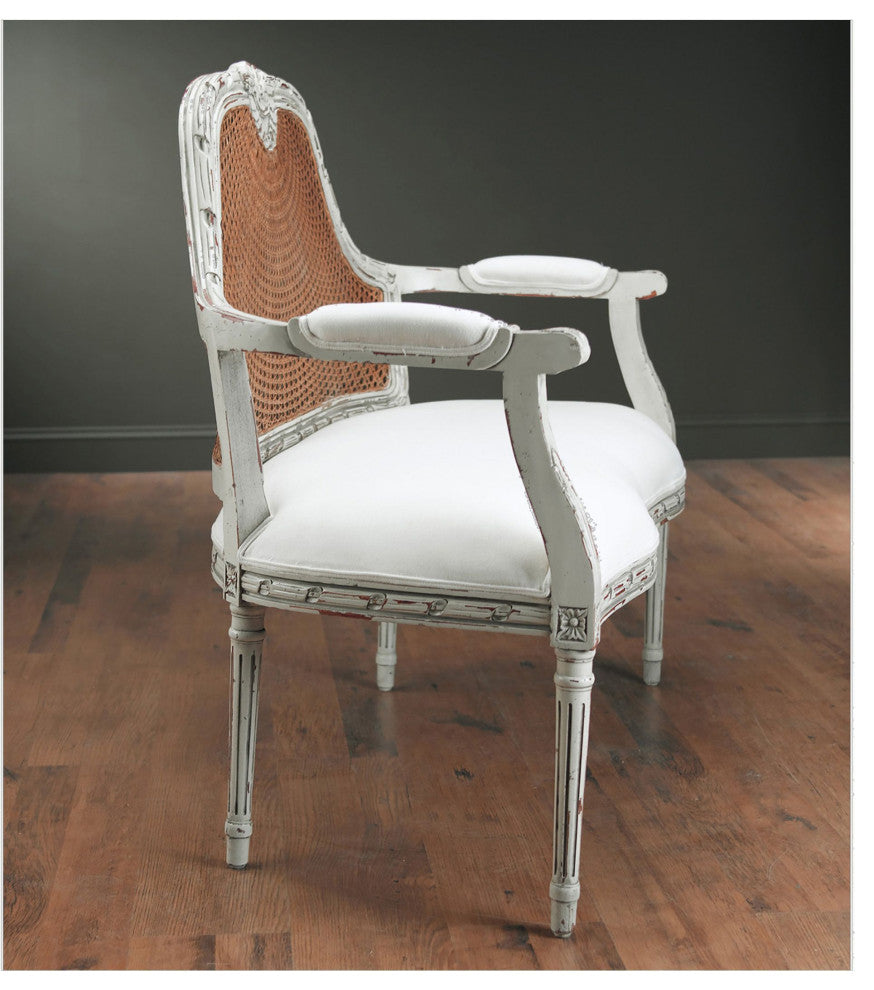 Moyne Linen Square Arm Settee, Parchment