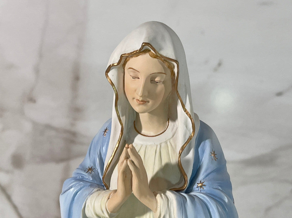 Blessed Virgin Mary In Blue Statue- 11.75 Inch
