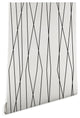 Deny Designs Heather Dutton Linear Cross Stone Wallpaper, White, 2'x8'