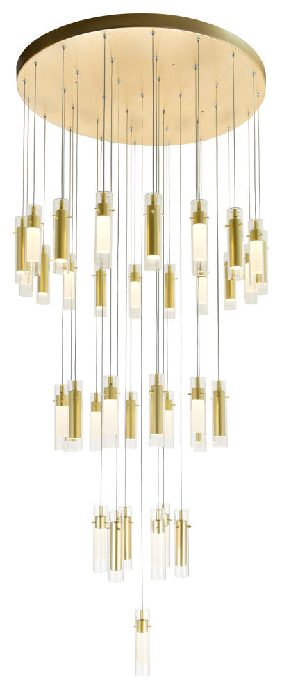 Olinda LED Integrated Satin Gold Chandelier