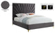 Eclipse Velvet Bed, Gray, King