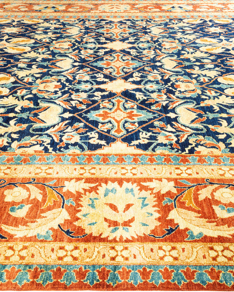 Mogul, One-of-a-Kind Hand-Knotted Area Rug Blue, 12' 0" x 15' 1"