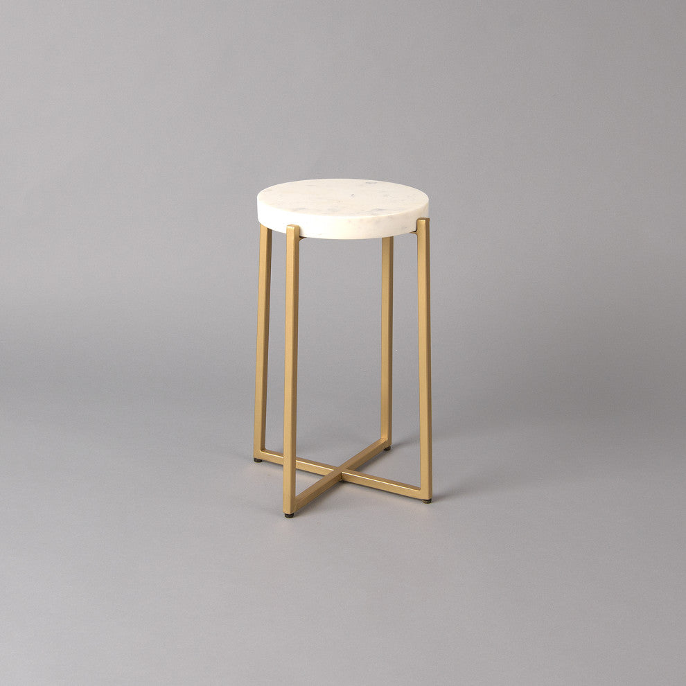Avenlee Round Marble Side Table, Small