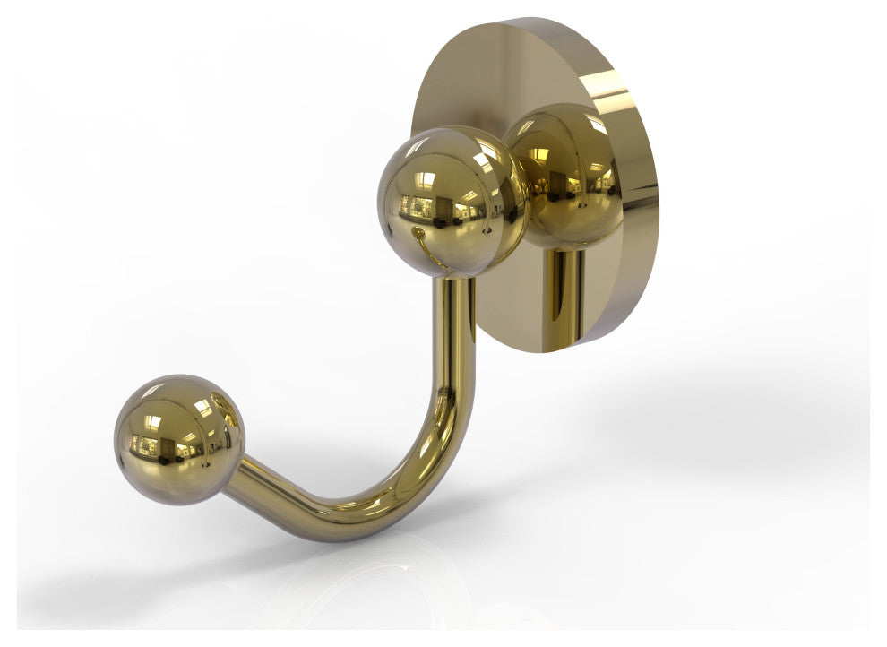 Prestige Skyline Robe Hook, Unlacquered Brass