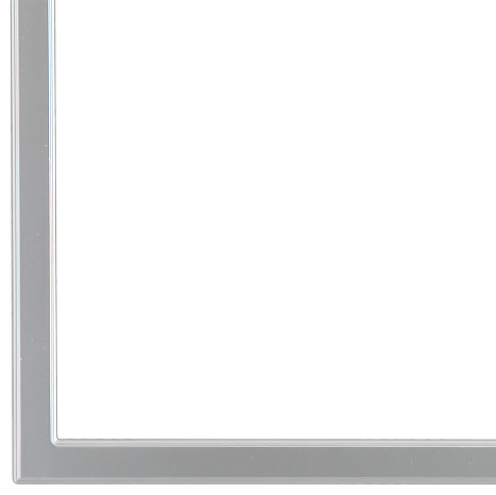 Pescara Framed Vanity Mirror, Peaks Cathedral, 24.4"x32.4", Silver Spray