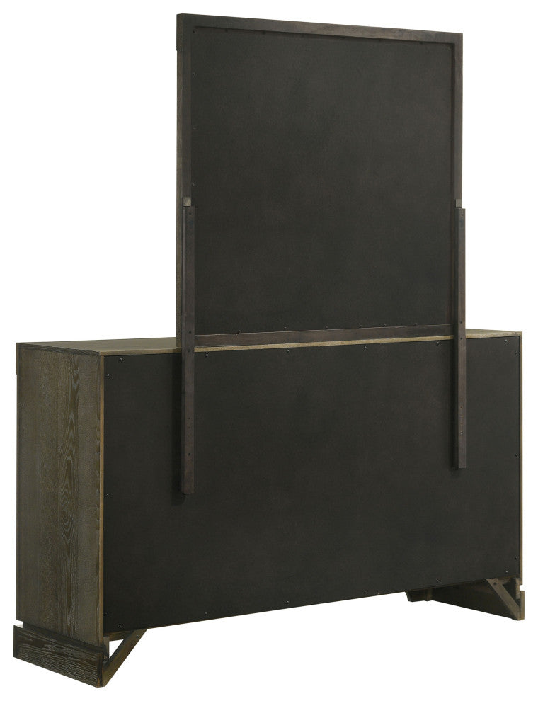 Gran Park 6-drawer Dresser and Mirror Dark Cocoa