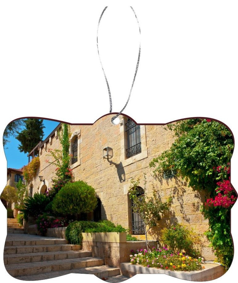 Stone Steps In Jerusalem Design Rectangle Christmas Tree Ornament