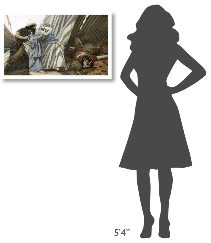 "Jael Shows To Barak, Sisera Lying Dead" Print by James Tissot, 32"x19"