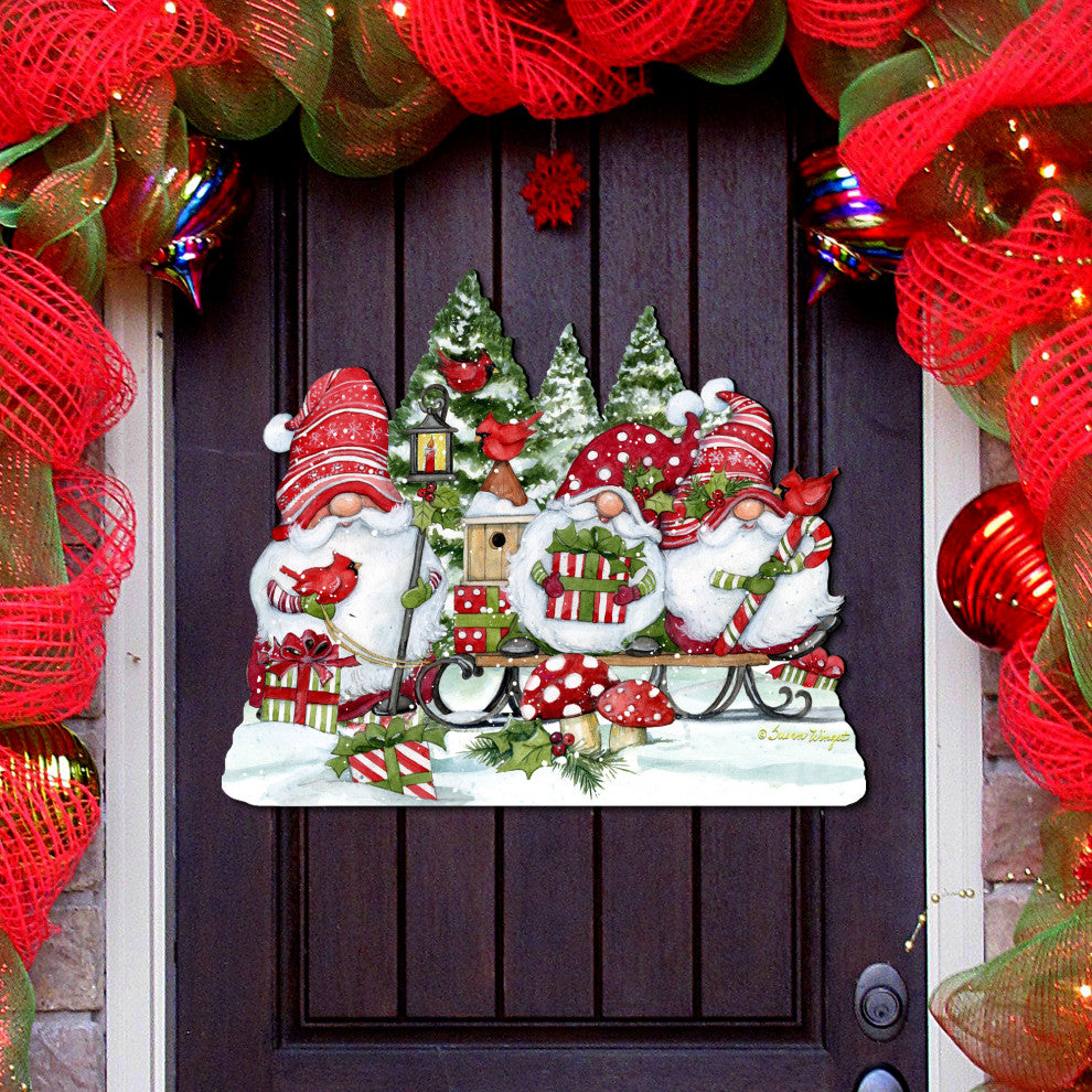 Christmas Gnomes Holiday Door Decor