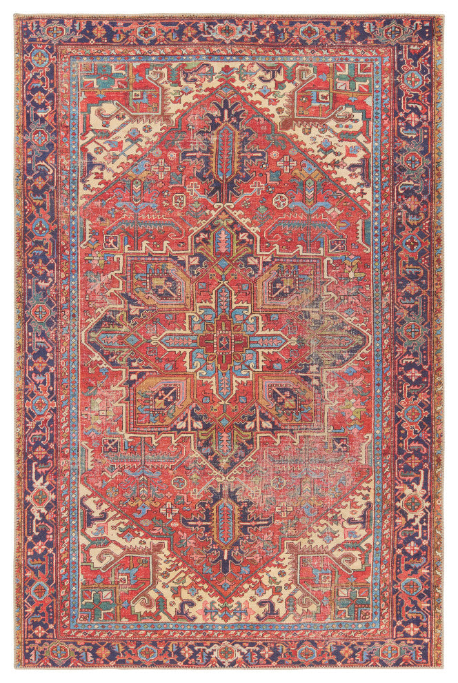Vibe by Jaipur Living Lucinda Medallion Red/Blue Area Rug 4'X6'