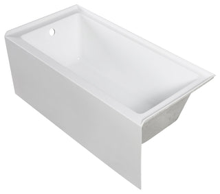 Transolid UATTR603222-L Ursula AFR 60x32x22 Alcove Acrylic Tub, Left