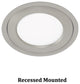 WAC Lighting Edge Lit LED Button Light 3000K So' White in Brushed Nickel