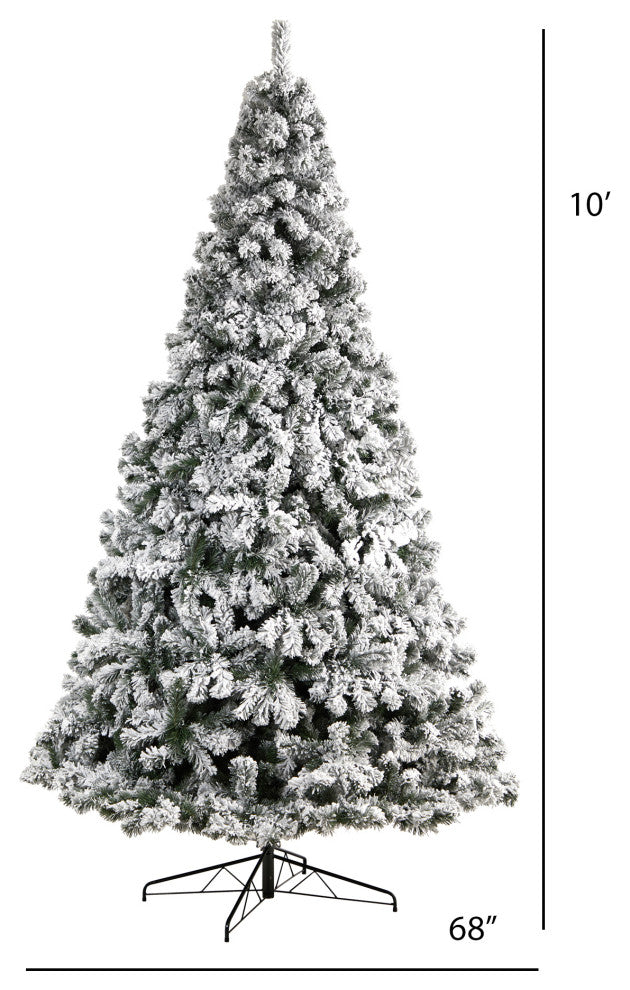 10ft. Flocked West Virginia Fir Artificial Christmas Tree