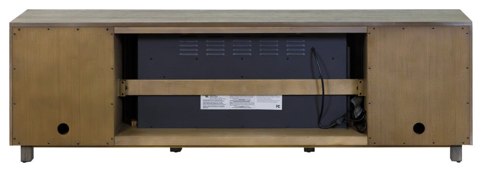 80" Fireplace Console Entertainment, Gray