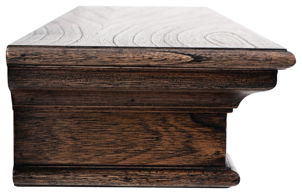 47" Black Wash EL Floating Wall Shelf