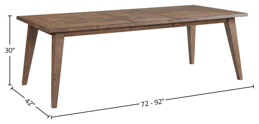 Oslo 30" Tall Dining Table With Leaf, Weathered Chestnut