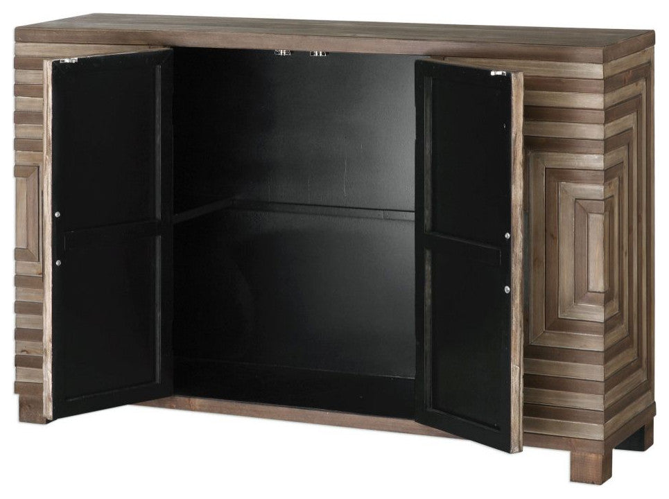 Uttermost Layton Geometric Console Cabinet