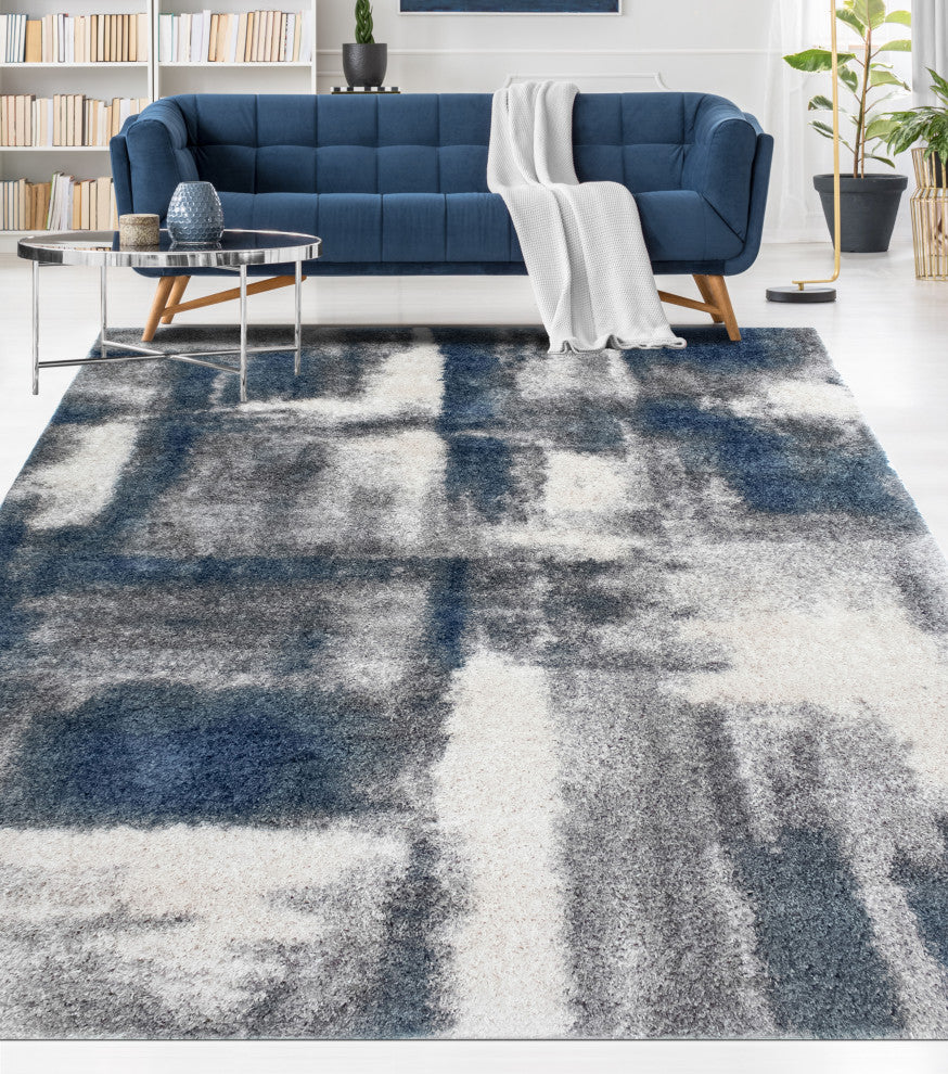 Noori Rug Shag Walsh Blue/Grey Rug