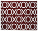 Hugs and Kisses Valentines Chenille Rug, Maroon, 8'x10'