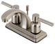 4" Centerset Bathroom Faucet WithRetail Pop-Up, Brushed Nickel