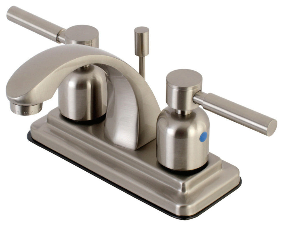 4" Centerset Bathroom Faucet WithRetail Pop-Up, Brushed Nickel