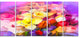 Bouquet of Daffodil and Tulip Flowers, Floral Canvas Print, 60"x28", 5 Panels