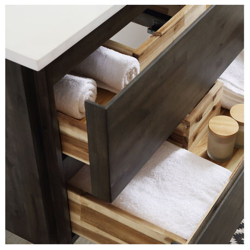 Fresca Formosa Modern 70" Ash Floor Standing Double Sink Bathroom Cabinet