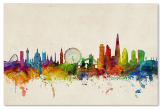 'London England Skyline VII' Canvas Art by Michael Tompsett