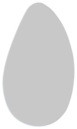 Starla 28 in. x 48 in. Pebble Mirror, White