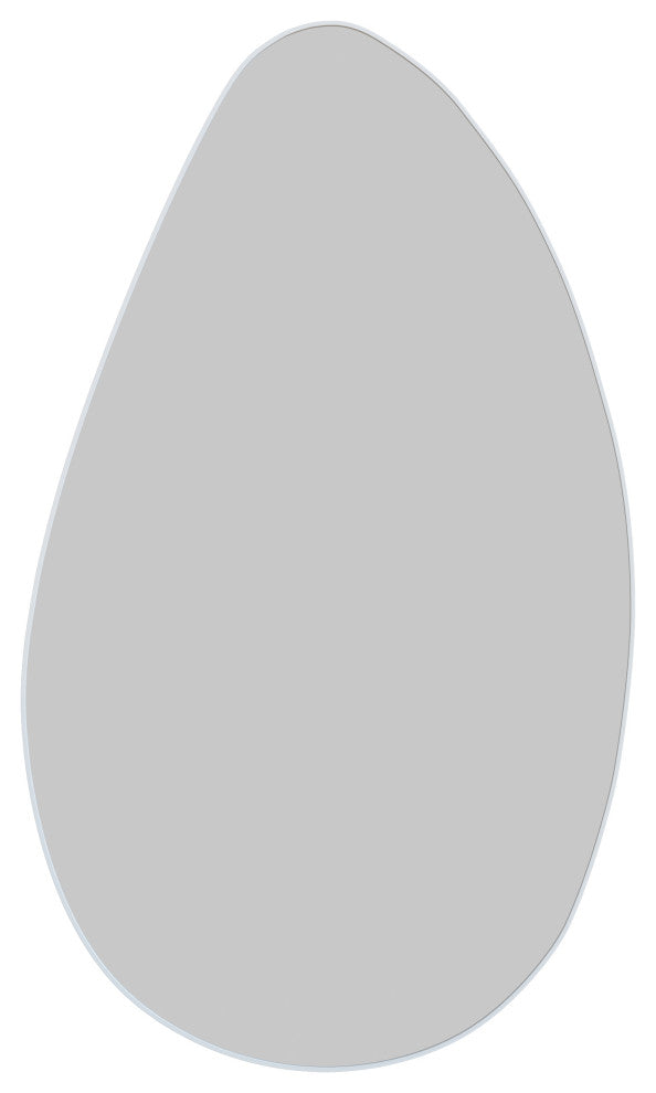 Starla 28 in. x 48 in. Pebble Mirror, White
