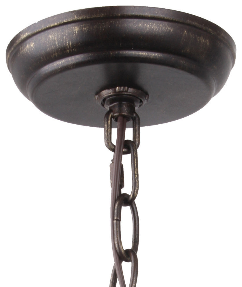 Crystorama 587-EB, 9-Light Chandelier, English Bronze