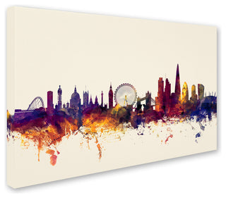 'London, England Skyline' Canvas Art by Michael Tompsett